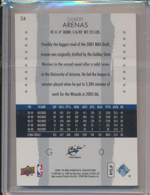 Upper Deck 2009-2010 Exquisite Collection Base #24 Gilbert Arenas 65/199