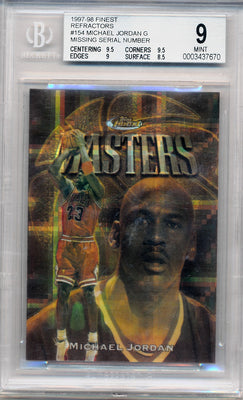 Topps 1997-1998 Finest Refractors #154 Michael Jordan  / BGS Grade 9