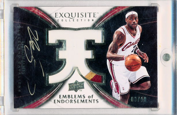 Upper Deck 2008-2009 Exquisite Collection Emblems Of Endorsement #EELJ Lebron James 3/10