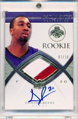 Upper Deck 2008-2009 Exquisite Collection Rookie Parallel #78 Donte Greene 7/10