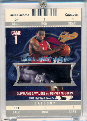 Fleer 2003-2004 Rookie Authentix Balcony #104 Lebron James 27/250