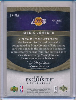 Upper Deck 2006-2007 Exquisite Collection Exquisite Enshrinments #EX-MA Magic Johnson 22/25