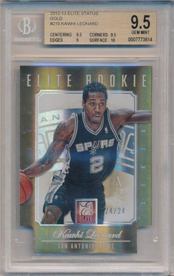 Panini 2012-2013 Elite Status Gold #215 Kawhi Leonard 24/24 / BGS Grade 9.5