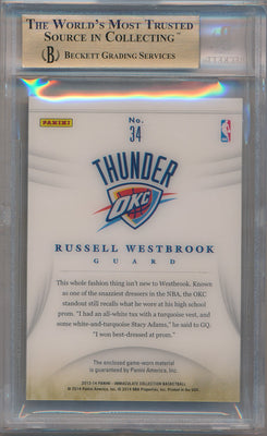 Panini 2013-14 Immaculate Collection Acetate Patches #34 Russell Westbrook 1/1 / BGS Grade 9.5