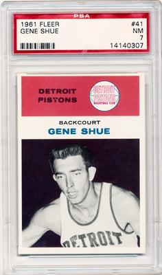 Fleer 1961 Detroit Pistons  #41 Gene Shue  / PSA Grade 7