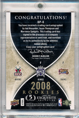 Upper Deck 2007-2008 Exquisite Collection Draft Picks Reservation #DPK Joe Alexander / Jason Thompson / Marreese Speights 167/199