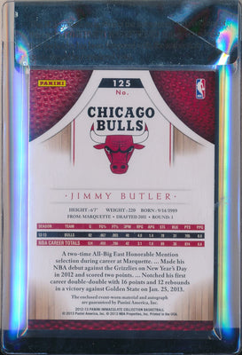 Panini 2012-2013 Immaculate Collection Rookie Card #125 Jimmy Butler 12/99 / BGS Grade 8.5 / Auto Grade 10