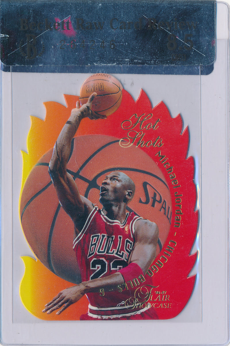 Fleer 1996-1997 Flair Showcase  Hot Shots #1/20 Michael Jordan  / BGS Grade 8.5