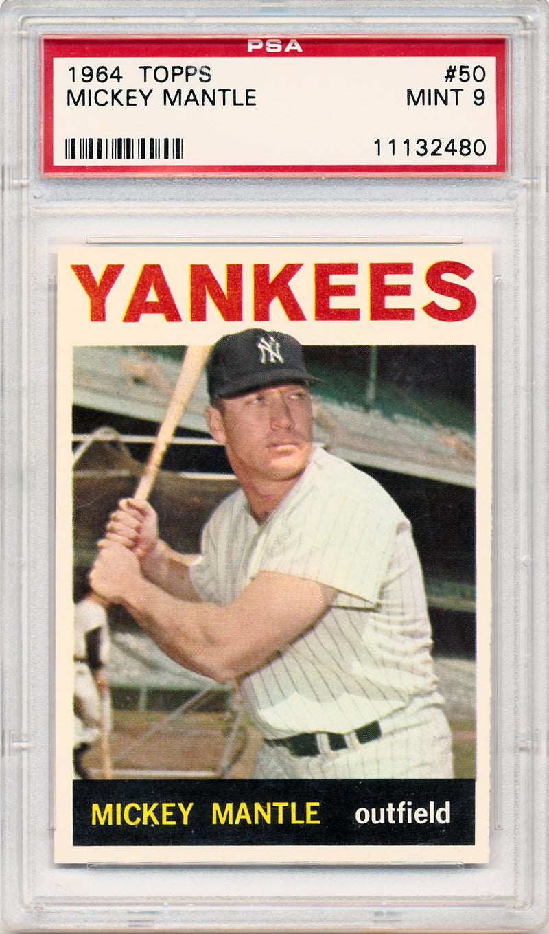 Topps 1964 Mickey Mantle  #50  / PSA Grade 9