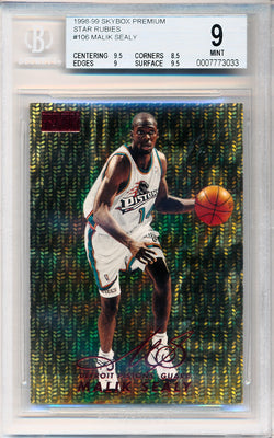 SkyBox 1998-99 Premium Star Rubies #106 Malik Sealy 42/50 / BGS Grade 9