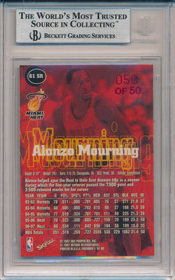 SkyBox 1997-1998 Premium Star Rubies #61SR Alonzo Mourning 50/50 / BGS Grade 8.5