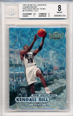 Skybox 1997-1998 Metal Universe Championship Precious Metal Gems #5 Kendall Gill 49/50 / BGS Grade 8