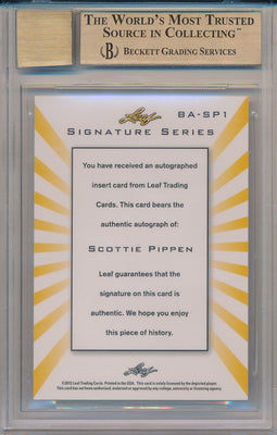 Leaf 2012-2013 Leaf Signature Black & White  #BA-SP1 Scottie Pippen 2/2 / BGS Grade 9.5 / Auto Grade 10