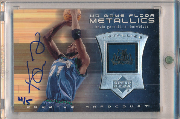 Upper Deck 2002-2003 Hardcourt UD Game Floor Metalics #KG-M Kevin Garnett