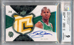 Upper Deck 2009-2010 Exquisite Collection Noble Nameplates #NRA Ray Allen 22/25 / BGS Grade 9 / Auto Grade 10