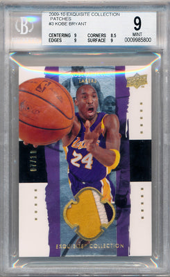 Upper Deck 2009-2010 Exquisite Collection Patches #3 Kobe Bryant 7/10 / BGS Grade 9