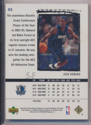 Upper Deck 2003-2004 Exquisite Collection Gold Rookie #53 Josh Howard 10/25