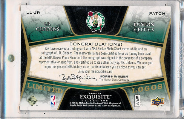 Upper Deck 2008-2009 Exquisite Collection Limited Logos #LLJR J.R. Giddens 15/25