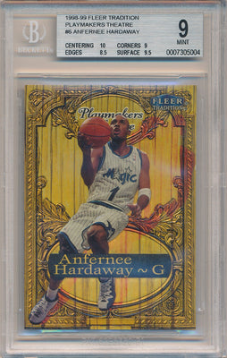 Fleer 1998-1999 Tradition Playmaker Theatre #6/15PT Anfrernee Hardaway 64/100 / BGS Grade 9