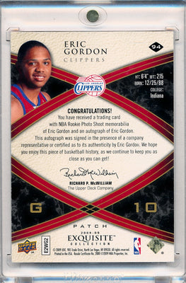 Upper Deck 2008-2009 Exquisite Collection Rookie Parallel #94 Eric Gordon 7/10