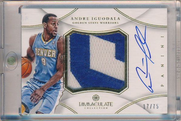 Panini 2012-2013 Immaculate Collection Jumbo Patch Auto #PP-IG Andre Iguodala 17/75