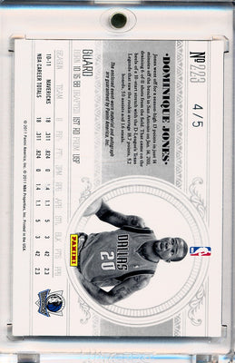 Panini 2010-2011 National Treasures  Century Platinum #223 Dominique Jones 4/5