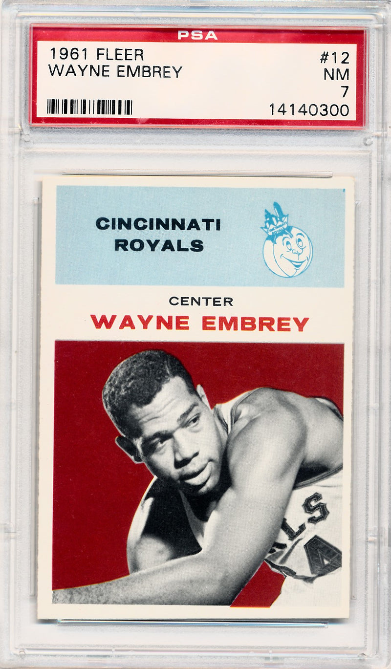 Fleer 1961 Cincinnati Royals  #12 Wayne Embrey  / PSA Grade 7