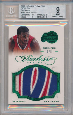 Panini 2012-2013 Flawless Emerald Jumbo Patches #34 Chris Paul  1/5 / BGS Grade 9