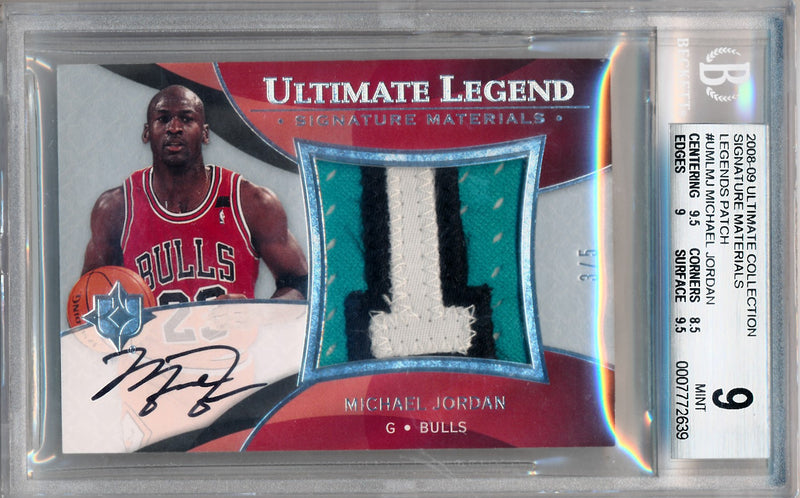 Upper Deck 2008-2009 Ultimate Collection Ultimate Legend Signature Materials #UML-MJ Michael Jordan 3/5 / BGS Grade 9 / Auto Grade 10