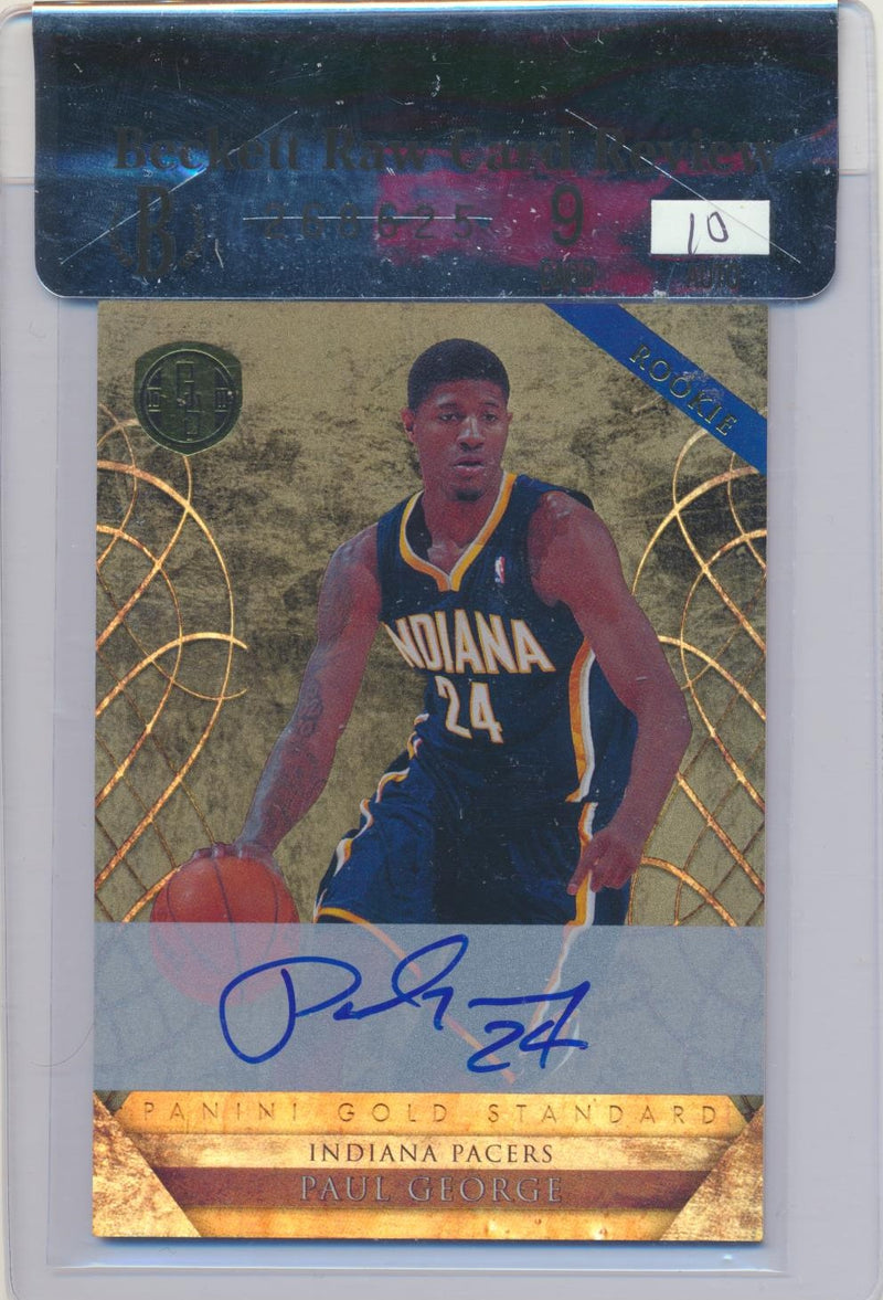 Panini 2010-2011 Gold Standard RC Auto #222 Paul George 118/299 / BGS Grade 9 / Auto Grade 10