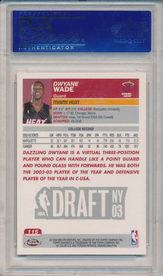 Topps  2003-2004 Chrome Basketball #115 Dwyane Wade  / PSA Grade 10