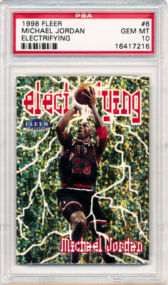 Fleer 1998-1999 Fleer Tradition Electrifying #6 Michael Jordan 6/10 / PSA Grade 10