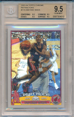 Topps 2003-2004 Chrome Refractors #115 Dwyane Wade  / BGS Grade 9.5