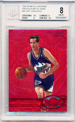 Skybox 1997-1998 Metal Universe Championship Precious Metal Gems Red #86 Jeff Hornacek 38/100 / BGS Grade 8