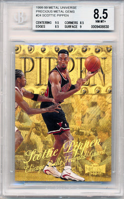 Skybox 1998-1999 Metal Universe Championship Precious Metal Gems #24 Scottie Pippen 10/50 / BGS Grade 8.5