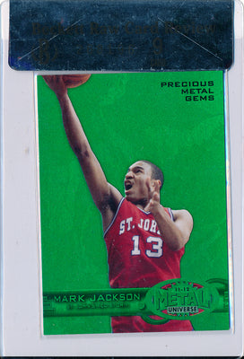 Upper Deck 2011-12 Fleer Retro Precious Metal Gems GREEN #PM-2 Mark Jackson 6/10 / BGS Grade 9