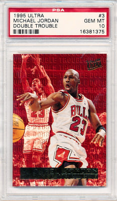 Fleer 1995-1996 Ultra Double Trouble #3 Michael Jordan 3/10 / PSA Grade 10