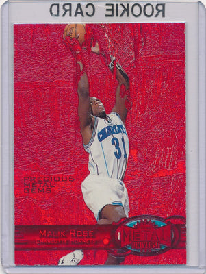 Skybox 1997-1998 Metal Universe Championship Precious Metal Gems Red #44 Malik Rose 46/100