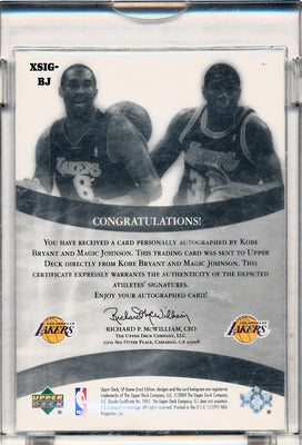 Upper Deck 2004 SP Game Used Edition Extra Significance #XSIGBJ Kobe Bryant & Magic Johnson 3/25