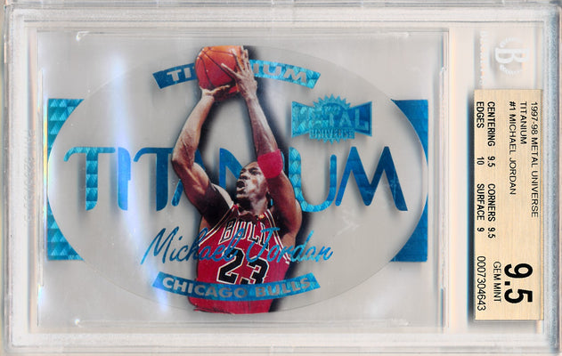 Skybox 1997-1998 Metal Universe Titanium #1 Michael Jordan 1/20 / BGS Grade 9.5