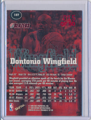 SkyBox 1997-1998 Premium Star Rubies #157 Dontonio Wingfield 15/50