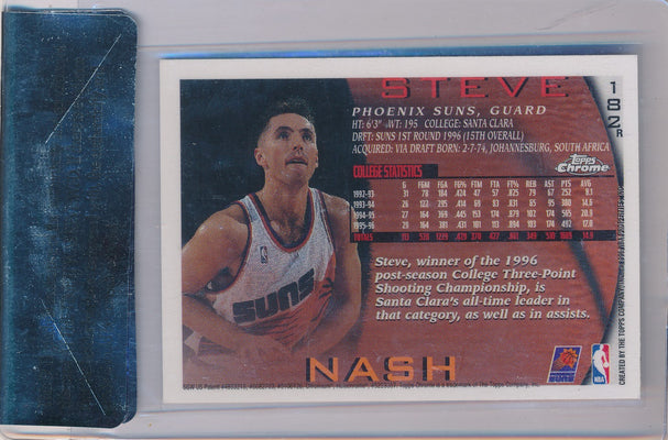 Topps 1996-1997 Chrome Refractor #182 Steve Nash  / BGS Grade 8.5