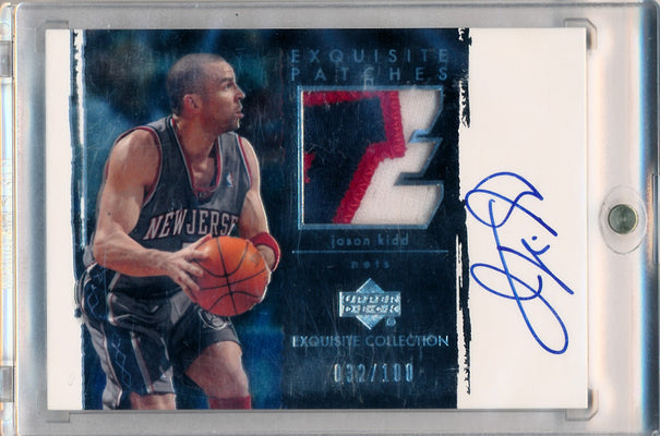 Upper Deck 2003-2004 Exquisite Collection Patches Autographs #AP-JK Jason Kidd 32/100