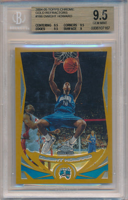 Topps 2004-2005 Chrome Gold Refractors #166 Dwight Howard 22/99 / BGS Grade 9.5