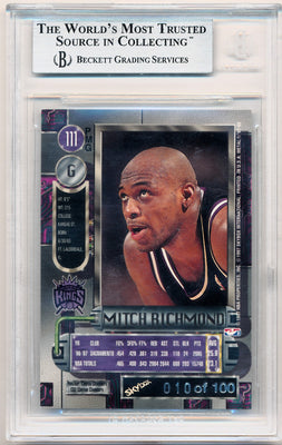 Skybox 1997-1998 Metal Universe Championship Precious Metal Gems Green #111 Mitch Richmond 10/100 / BGS Grade 8.5