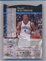 Upper Deck 2008-09 UD Lineage Die Cut Autograph #204 Russell Westbrook