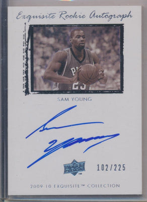 Upper Deck 2009-2010 Exquisite Collection Rookie Auto #76 Sam Young 102/225