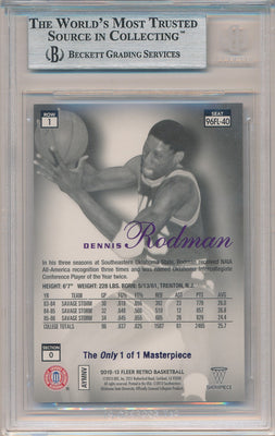 Fleer 2012-2013 Fleer Retro Legacy Masterpiece #1 Dennis Rodman 1/1 / BGS Grade 9