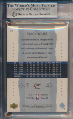 Upper Deck 2003-2004 Exquisite Collection Base #42 Jerry Stackhouse 109/225 / BGS Grade 9