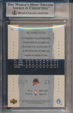 Upper Deck 2003-2004 Exquisite Collection Base #10 Jason Richardson 67/225 / BGS Grade 9